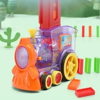 Dječji željeznički igrački postavio automatski vlak Domino sa zvučnom djecom Električne slagačke igračke