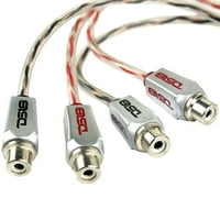 DS 2F dvostruki Twist RCA Crni i crveni audio adapter kablovi HQRCA-2F1MKit