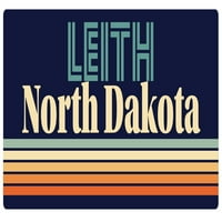 Leith North Dakota Vinil naljepnica za naljepnicu Retro dizajn