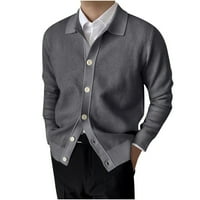 Simoidni muški kasuti i jakne - prekriveni džemperski džemper s džemper-džemper-džemper sivi xl