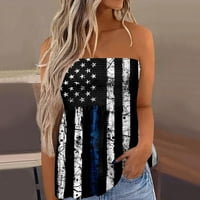 Ženska američka zastava Smanjeni rezervoar bez kaiševa za bedeau Torp Ležerne prilike, puca bez kaiševa