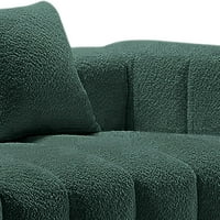 Moderni kauč za mjehuriću s jastucima, 87,4 '' Premium Teddy baršun 3-sjedala kauča, Fluffy Loveseat