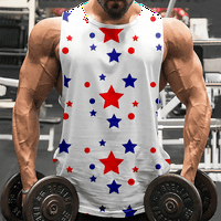 4. jula 3D Print Casual Tenk TOP za muškarce Američka zastava SAD Zastava 4. jula Orao grafički teers