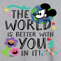 Disney - Mickey Mouse - svijet je bolji s tobom u njemu - Juniori idealna Flowy mišićna majica