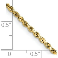 14K žuto zlato polučvrsti d c lanac konopa izrađen u Peru DH016-20