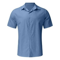 Muška majica za muškarce Muške pamučne posteljine Ležerne majice za muškarce Dolje majica s kratkim