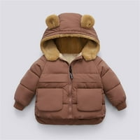 B91XZ topli kaput za djevojčice za dijete Zimske tople solidne kapute podnožje kapuljače od kapuljače