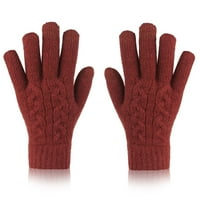 iopqo rukavice rukavice Neklizajuće klizalice na dodirnim zaslonom Žene Zimske pletene tople rukavice