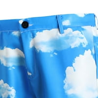 Symoidne muške haljine - novi casual svakodnevno printovanje modnih trendova pantalone nebesko plavo