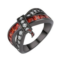 Huachen prstenovi cirkonski prstenovi ženski pokloni Nakit Djevojke prstenje vjenčani prstenovi crveni