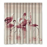 Hellodecor flamingo tuš za zavjese od poliestera tkanina kupaonica Ukrasna veličina zavjesa