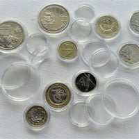 Leke Clear Coin kutije za skladištenje PS kapsule prijenosni držači za okrugle novčiće