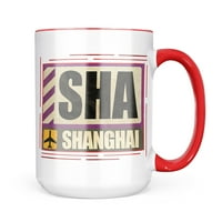 Neonblond AirportCode Shanghai Poklon za ljubitelje čaja za kavu