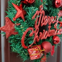 12in božićni umjetnički stablo ratatan venac za uredbene vrata za zabavu