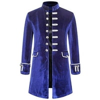 Wavsuf muške jakne velike i visoke lagane uniforme fleece punke vintage casual plavi kaputi veličine