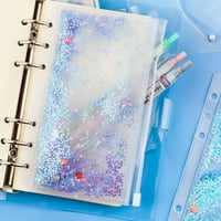 A5 Slatka džepa za vezivo Kawaii Glitter Sequins rupa u gotovini koverte Notebook Budget planer sa zatvaračem