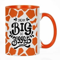InkDotpot Dream Big do Bigger Ozceramic Coffeegramsinspiration Day za ljubitelje prirode-Narančasta