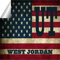 Zapadna Jordan utah Salt Lake County Vintage američki zastava zastava naljepnica naljepnica Vinil 3 5