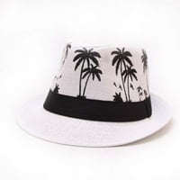 IOPQO kašika šešira za odrasle Ljetna modna krema za sunčanje od slame plaža Ležerni ribar šešir za
