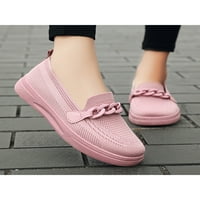 Woobling dame stanovi klizne na udobnosti cipele mrežaste cipele za šetnju cipelama na čarapima lagane mokasinke zatvorene prstiju, ružičasta 6,5