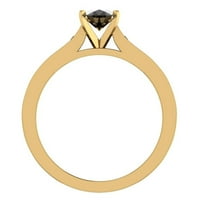 Black Diamond zaručni prsten za žene oval 1. karat 14k zlato