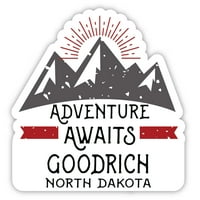 Goodrich Sjeverna Dakota Suvenir Vinilna naljepnica naljepnica Avantura čeka dizajn