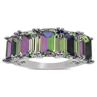 Superjeweler Carat Octagon Pet Stone Mystic Topaz prsten za žene