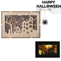 Ozmmyan bundeve vintage Halloween Decor LED šuplji drveni privjesci za ukrase najbolje kupiti poklon