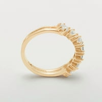 Britanci napravio 10k ružičasto zlatni kubični cirkoniji ženski vječni prsten - Opcije veličine - veličina