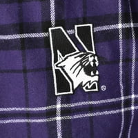 Muški koncepti Sport Purple Crni Sjeverozapadni WildCats Ultimate Flannel Hlače