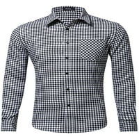 Capreze Tops Tunika majica za muške casual gumb dolje majica Plovni bluza sa džepom Style-F 2xl