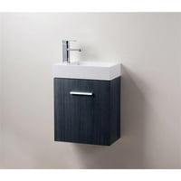 Kubebath Bliss 18 visokog sjajnog hrasta jednog sudopera zidna moderna kupaonica ispraznost