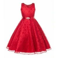 Dječja haljina Dječja čipka bez rukava Princess Fluffy haljina Vjenčana haljina cvjetna dječja sandress