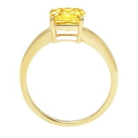 1. CT briljantan aspekser Clear Simulirani dijamant 18k žuti zlatni pasijans prsten sz 4.5