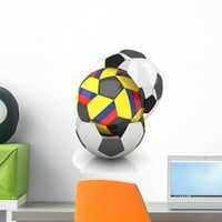 Kolumbija Soccer Ball bijeli zidni zidni naljepnica Wallmonkeys vinil pilinga i palica (u h u w