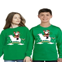 Sretan Božić i drži se dalje od moje majice s dugim rukavima za djecu Funny Reindeer Youth Tee za dječake