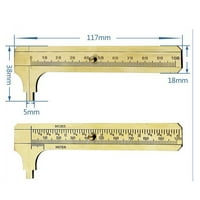 Prijenosni mjerni alat mini čvrsti mesingani slajd za puzanje Scale Vernier Gold Caliper