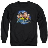 Trevco Star Trek & The Boys dugih rukava za odrasle za odrasle, crna - 2x