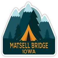 Matsell Bridge Iowa Suvenir Vinil naljepnica za naljepnicu Kamp TENT dizajn