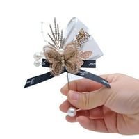 Trgovinski broš pin leptir oblik modne tkanine vjenčani materijal Brooch za mladenku mladoženju