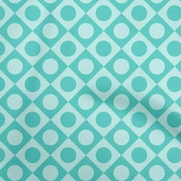 Onuone pamučni dres teal plave tkanine Geometrijski šivaći materijal za ispis tkanine sa dvorištem široko