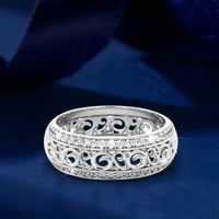 Wozhidaoke prstenovi za žene za Valentinovo poklon Micro Inlay šuplji prsten za djevojku rođendanski