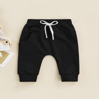Izhanske novorođene dječje dječake kauzalne hlače hlače boje elastična struka navlaka za vodu, labavo