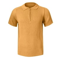 Golf majice za muškarce Muška proljetna ljetna modna labava rever pletena košulja kratkih rukava s kratkim