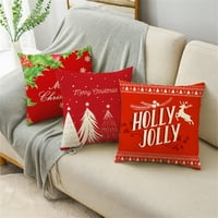 Bacite jastuk za jastuk Udoban jednostrani ispis meki božićni uzorak Zeleni jastuk Kućinski dekor za