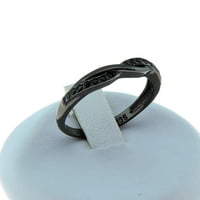 Queena vjenčani obljetni prsten za žene crne sterling đumbir Lyne kolekcija