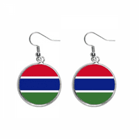 Nacionalna zastava Gambije u Africi Country Ear Dansle srebrne nakit nakita srebra