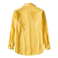 Kožna jakna Fatuov Fau za muškarce zimski džep dugih rukava Muška odjeća na prodaju runo runo žuti kaputi