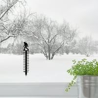Bacocc Domac dekor ručno rain komad snijeg snijeg božićni mjerač snijeg metalni vrt vrt mjerač snijega