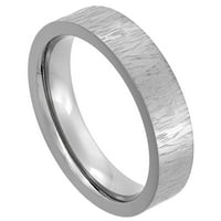 Titanium ravni kišni uzorak završava prsten za vjenčanje